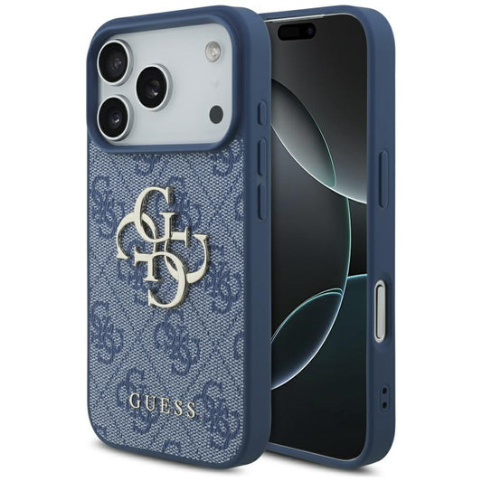 Case for Apple iPhone 17 Pro Max, Guess, 4G Big Logo, Blue