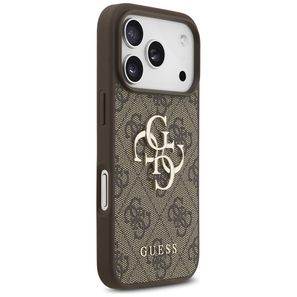 Case for Apple iPhone 17 Pro Max, Guess, 4G Big Logo, Brown
