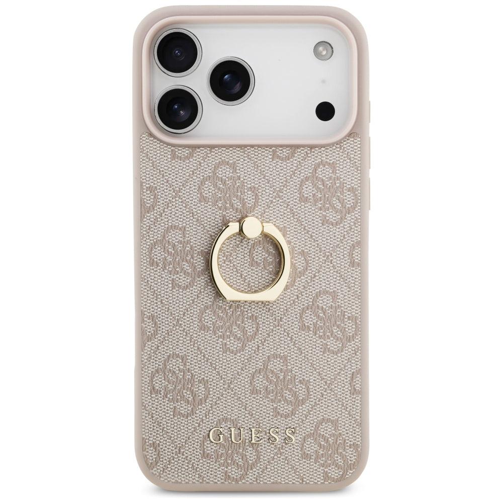 Case for Apple iPhone 17 Pro Max, Guess, 4G Ring Stand, Pink