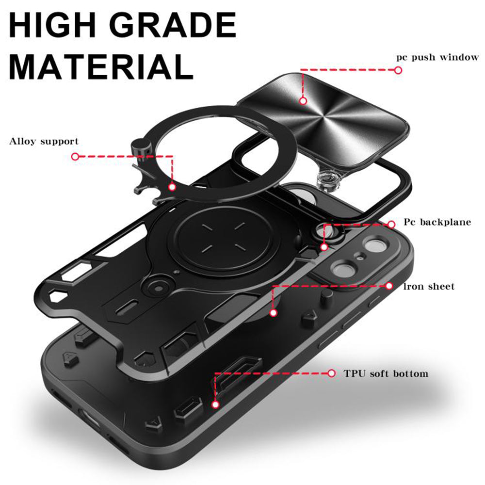 Case for Apple iPhone 17 Pro, Techsuit, CamGuard Pro, Red