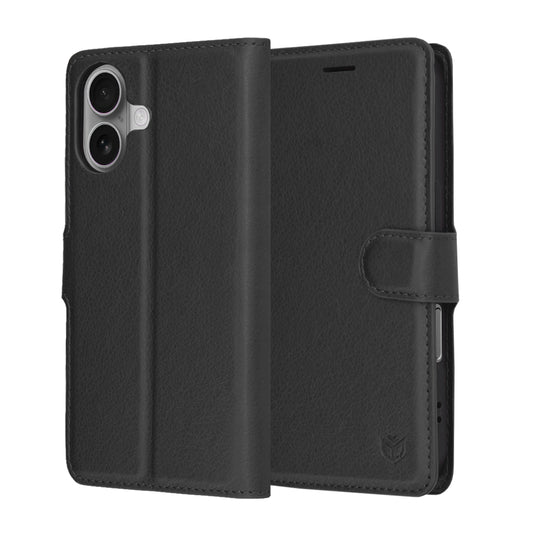 Case for Apple iPhone 17, Techsuit, Leather Folio, Black