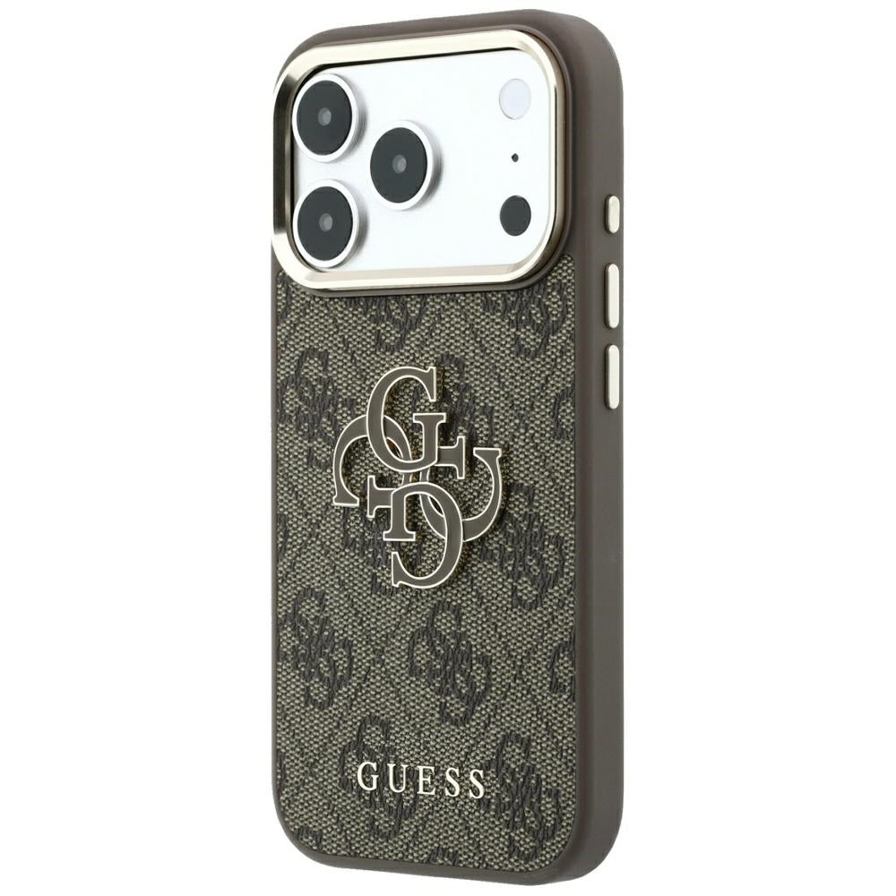 Case for Apple iPhone 18 Pro Max / 17 Pro Max, Guess, 4G Big Resin Logo, Brown