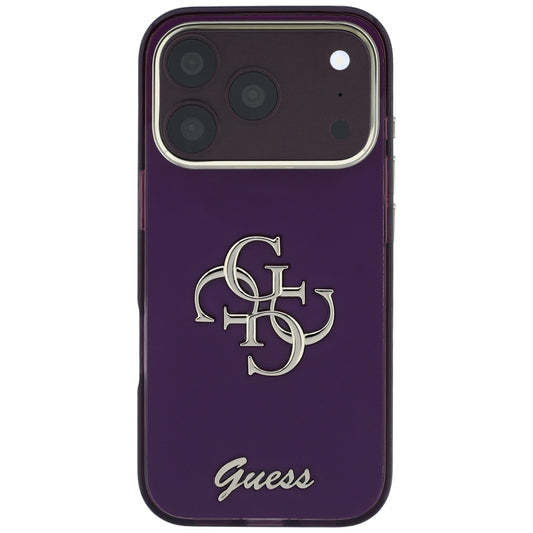 Case for Apple iPhone 18 Pro Max / 17 Pro Max, Guess, IML 4G Metal Script, Burgundy