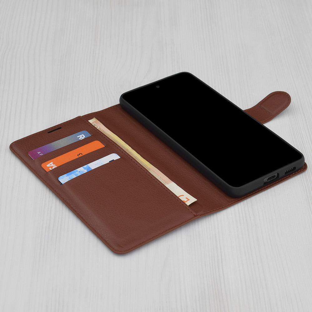 Case for Honor Magic8 Lite, Techsuit, Leather Folio, Brown