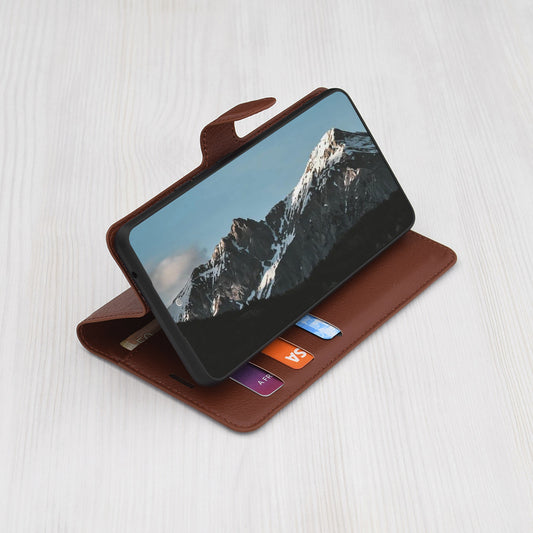 Case for Honor Magic8 Pro, Techsuit, Leather Folio, Brown