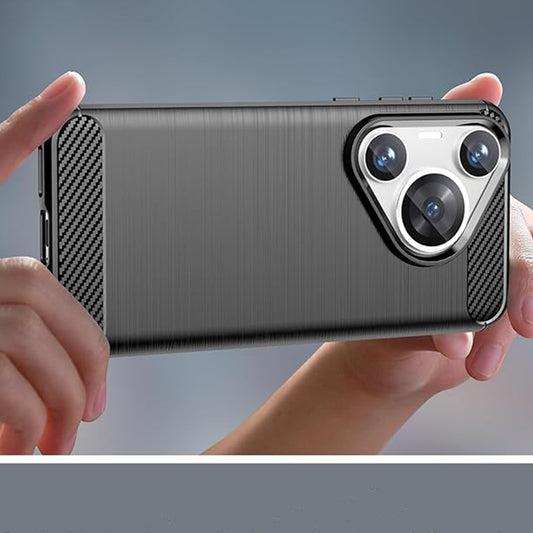 Case for Huawei Pura 70 Pro, Techsuit, Carbon, Black