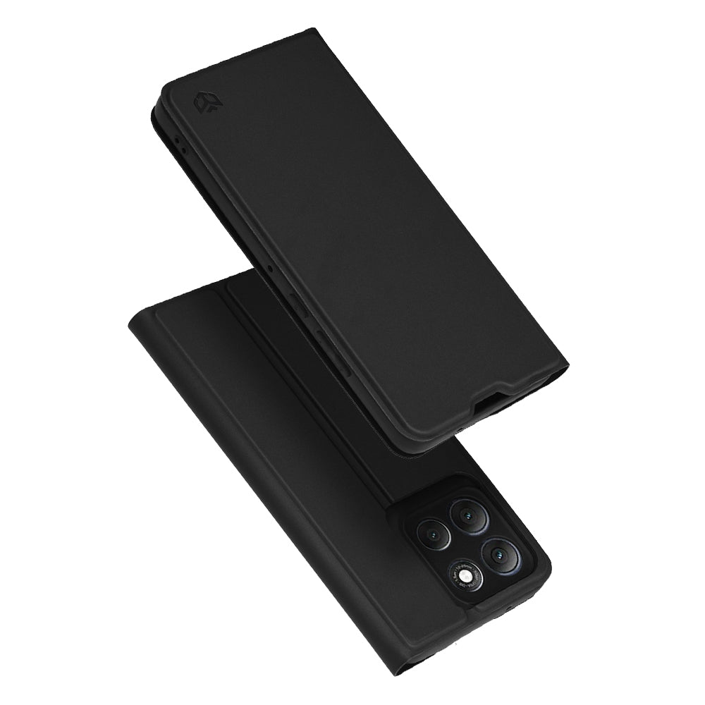Case for Motorola Moto G86 Power, Techsuit, Magskin Book, Black