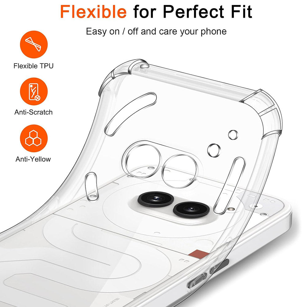 Case for Nothing Phone (4a) Pro, Techsuit, Shockproof Clear, Transparent