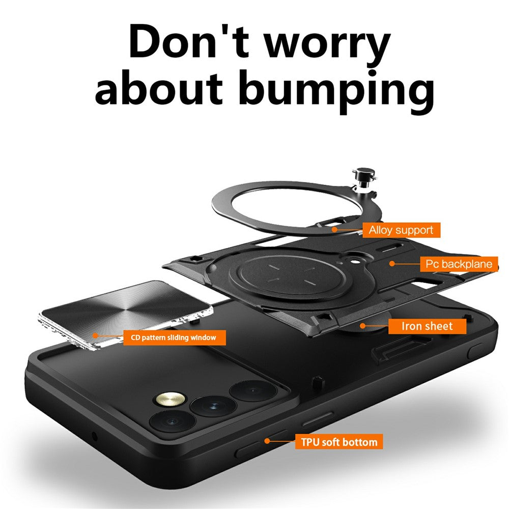 Case for OnePlus 15R, Techsuit, CamGuard Pro, Black