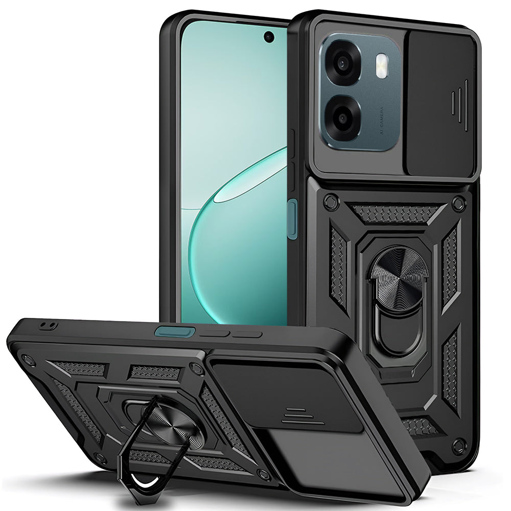 Case for Oppo A6 4G, Techsuit, CamShield, Black