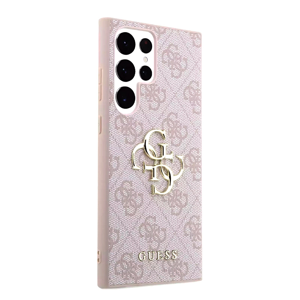 Case for Samsung Galaxy S23 Ultra S918, Guess, 4G Big Logo, Pink