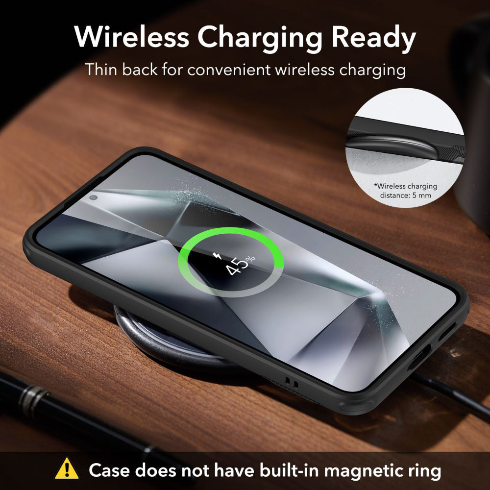 Case for Samsung Galaxy S24 S921, ESR, Air Shield Boost Kickstand, Black