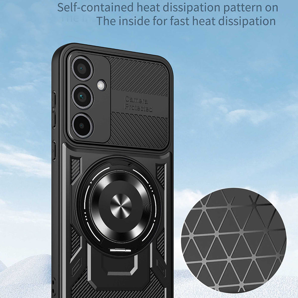 Case for Samsung Galaxy S25 FE, Techsuit, RuggedCam, Gray