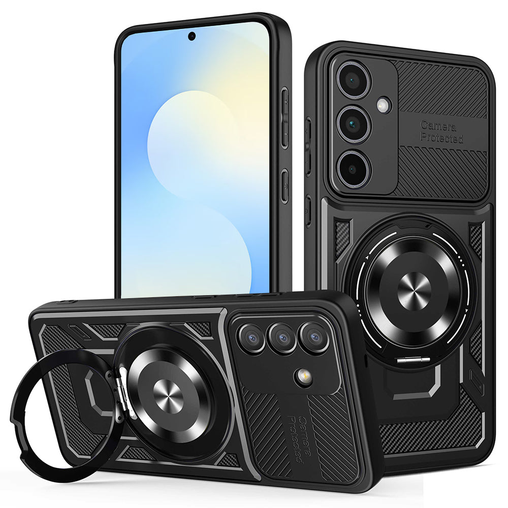Case for Samsung Galaxy S25 FE, Techsuit, RuggedCam, Black