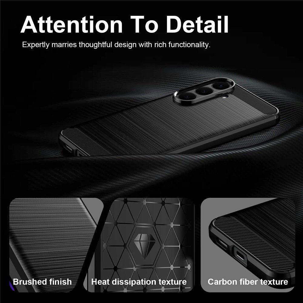 Case for Samsung Galaxy S26 FE S741 / S25 FE, Techsuit, Carbon, Black