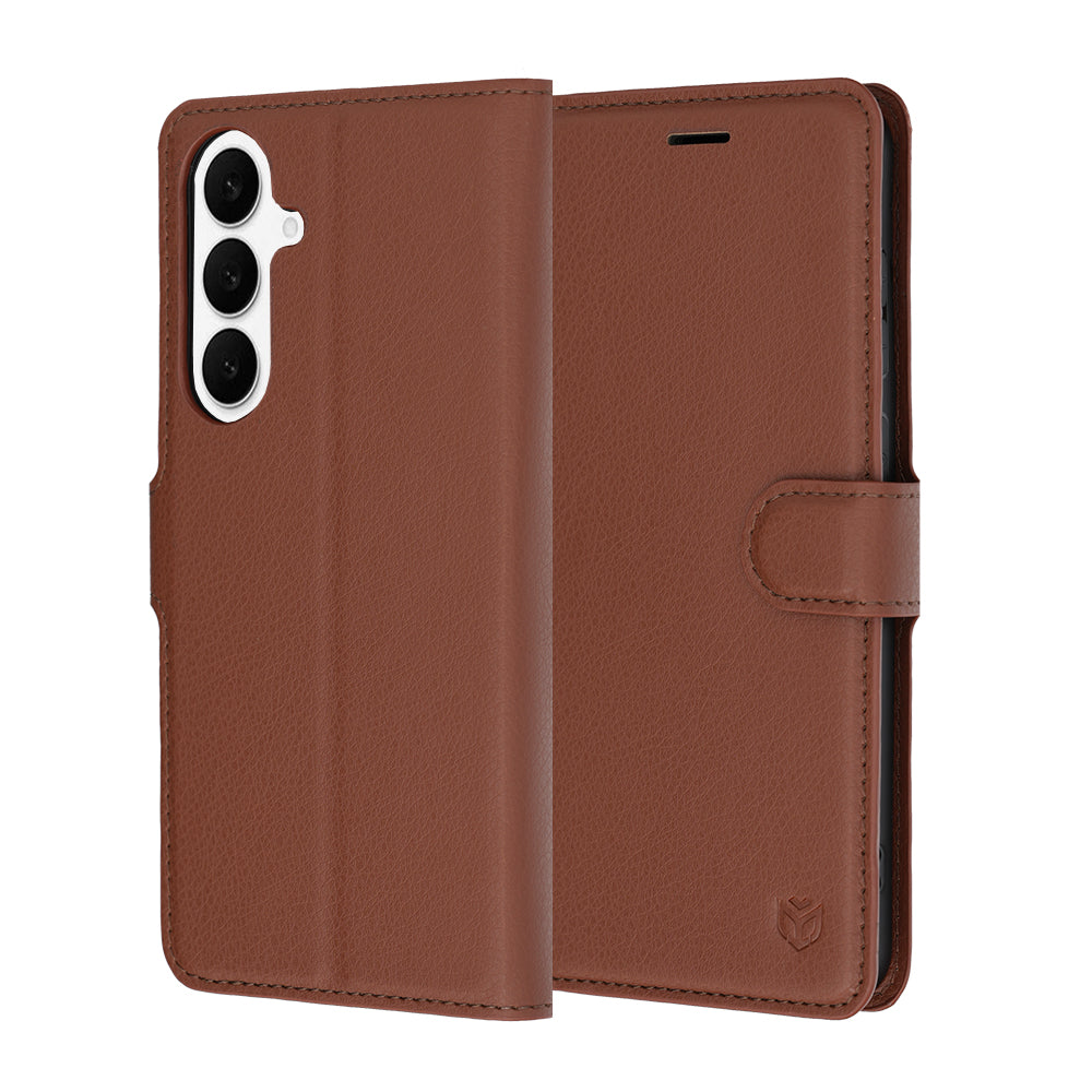 Case for Samsung Galaxy S26 FE S741 / S25 FE, Techsuit, Leather Folio, Brown