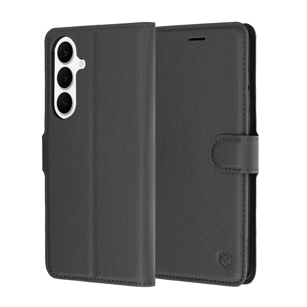 Case for Samsung Galaxy S26 FE S741 / S25 FE, Techsuit, Leather Folio, Black