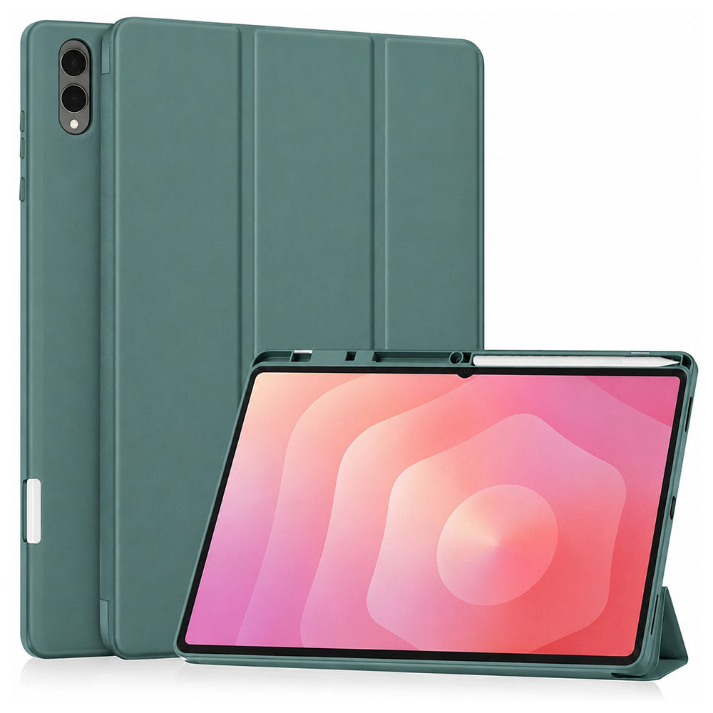 Case for Samsung Galaxy Tab S12 Ultra / Tab S11 Ultra, Techsuit, Flex Trifold, Green