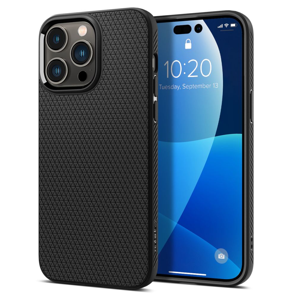 Case for Apple iPhone 14 Pro Max, Spigen, Liquid Air Matte, Black ACS04813
