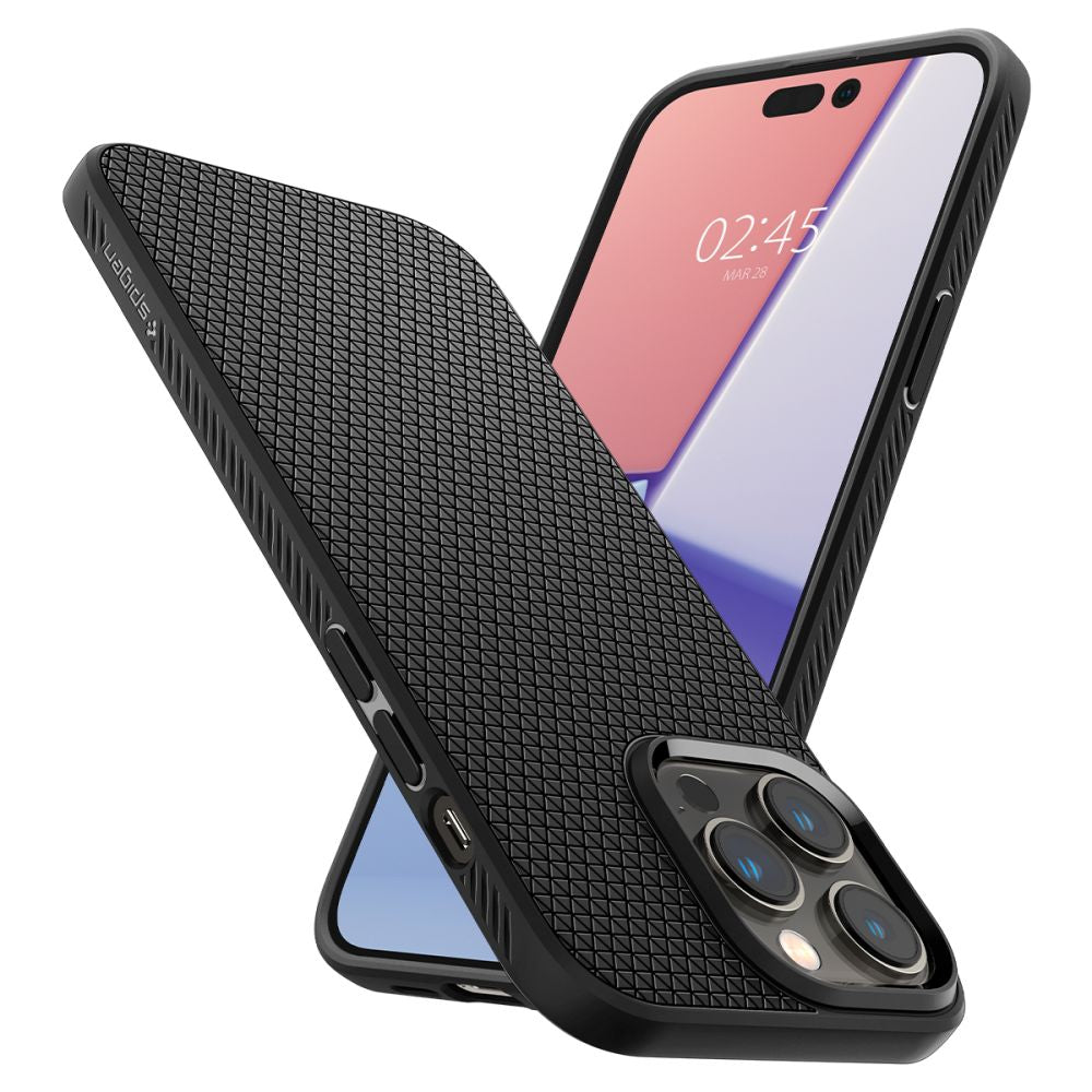 Case for Apple iPhone 14 Pro Max, Spigen, Liquid Air Matte, Black ACS04813