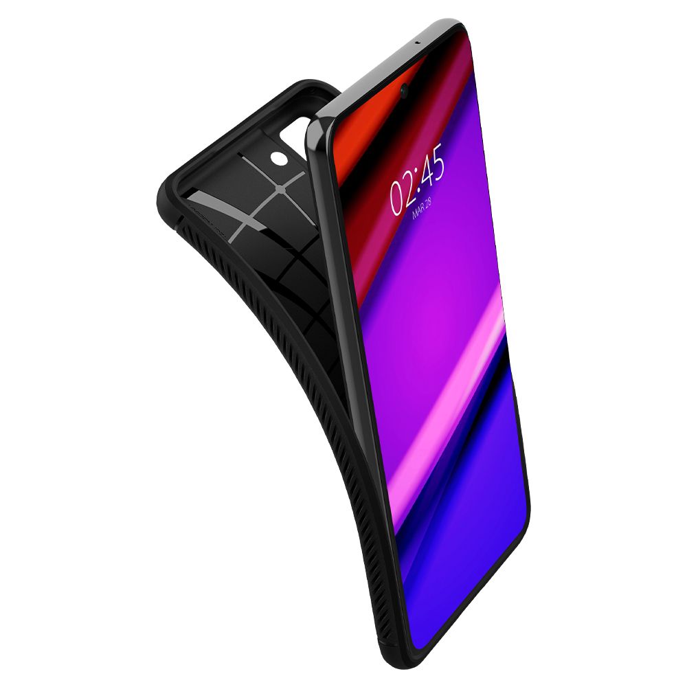 Pouch for Samsung Galaxy S21 FE 5G G990, Spigen, Rugged Armor, Black ACS03049