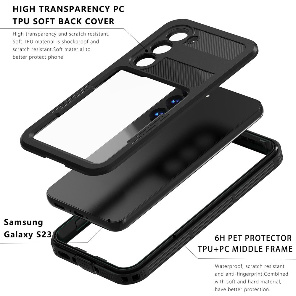 Waterproof Case for Samsung Galaxy S26 S942, ShellBox, Black