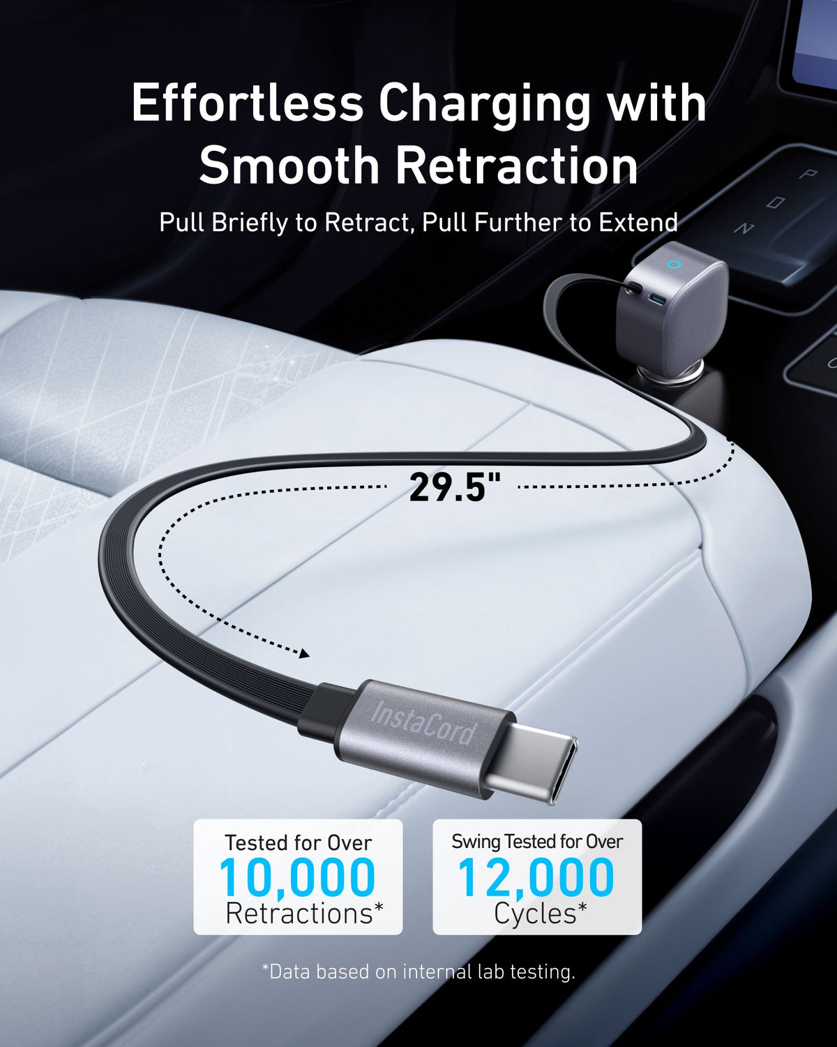 Anker Nano Car Charger with USB-C Cable, 75W, 3A, 1 x USB-C, Gray A2738HA2