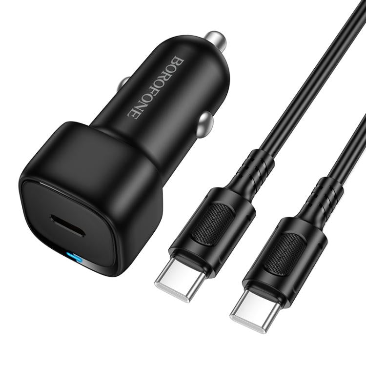 Car Charger with USB-C Cable Borofone BZ34A Cloud, 20W, 3A, 1 x USB-C, Black