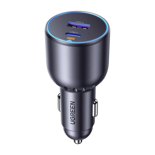 Car Charger UGREEN EC701, 63W, 3A, 1 x USB-A - 1 x USB-C, Black