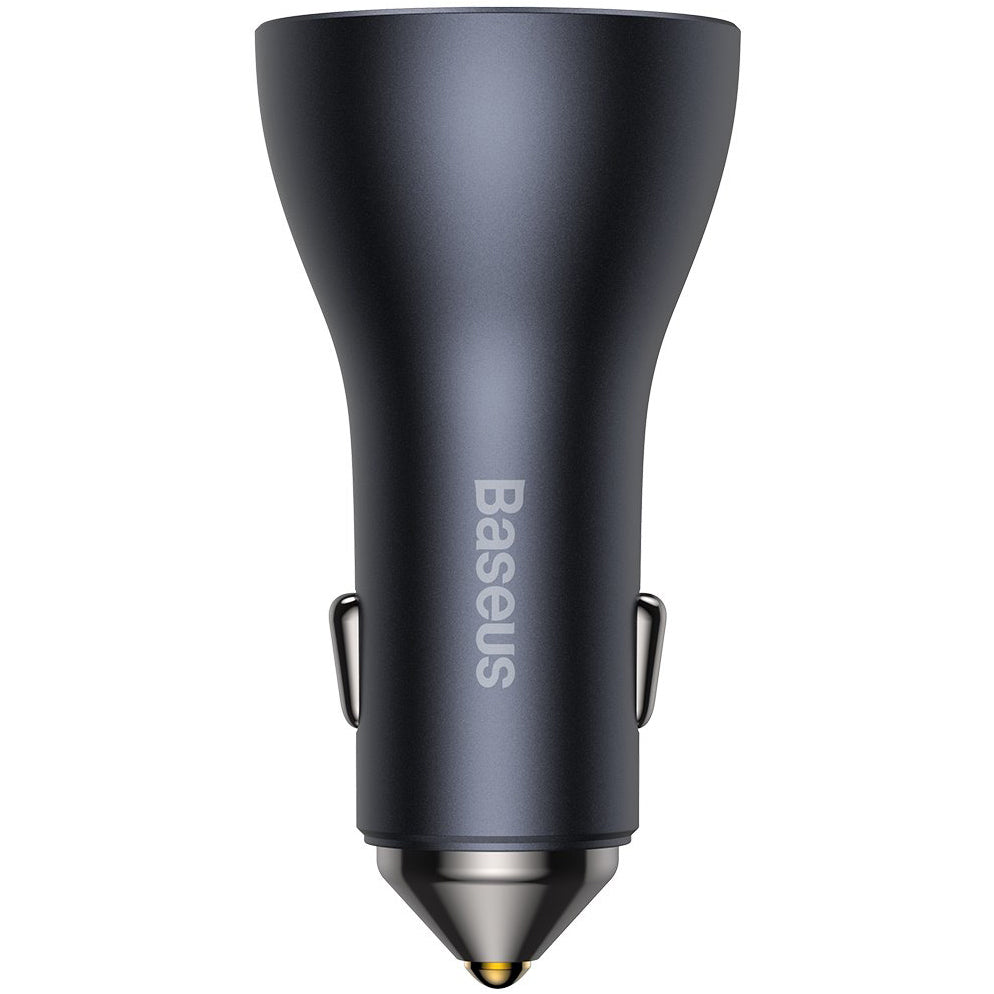 Car Charger Baseus Golden Contactor Pro, 65W, 3A, 1 x USB-A - 2 x USB-C, Grey CGJP010013