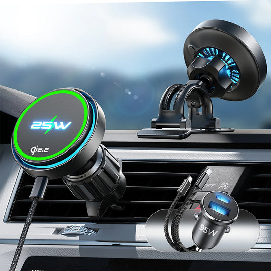 Wireless Car Charger Lisen W116, 25W, Black YL0225060018