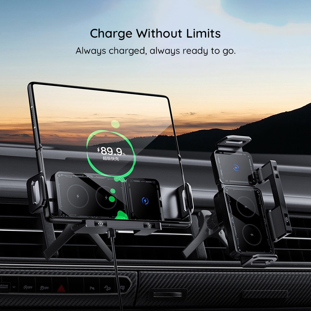 Techsuit SW1 ModoDock Wireless Car Charger, 15W, 1.67A, Black