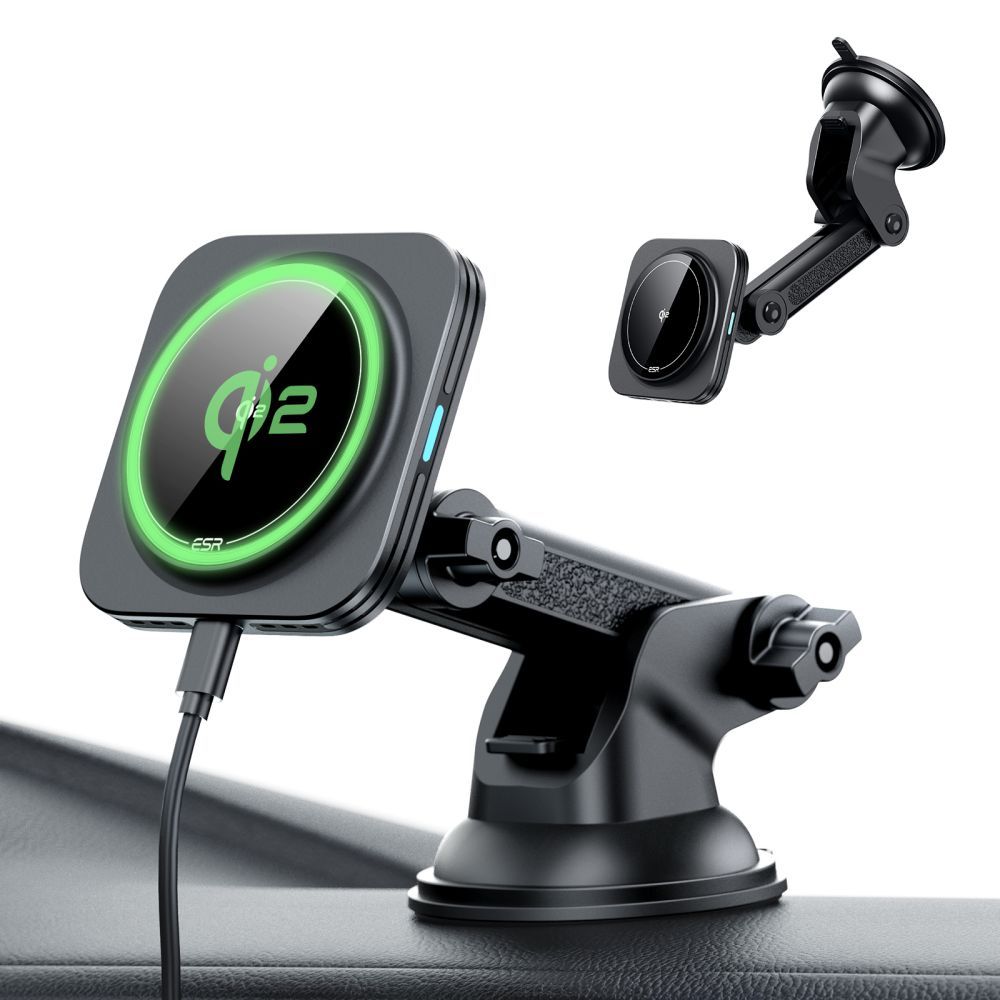 ESR Halolock Dash Wireless Car Charger, 15W, 1.67A, Black