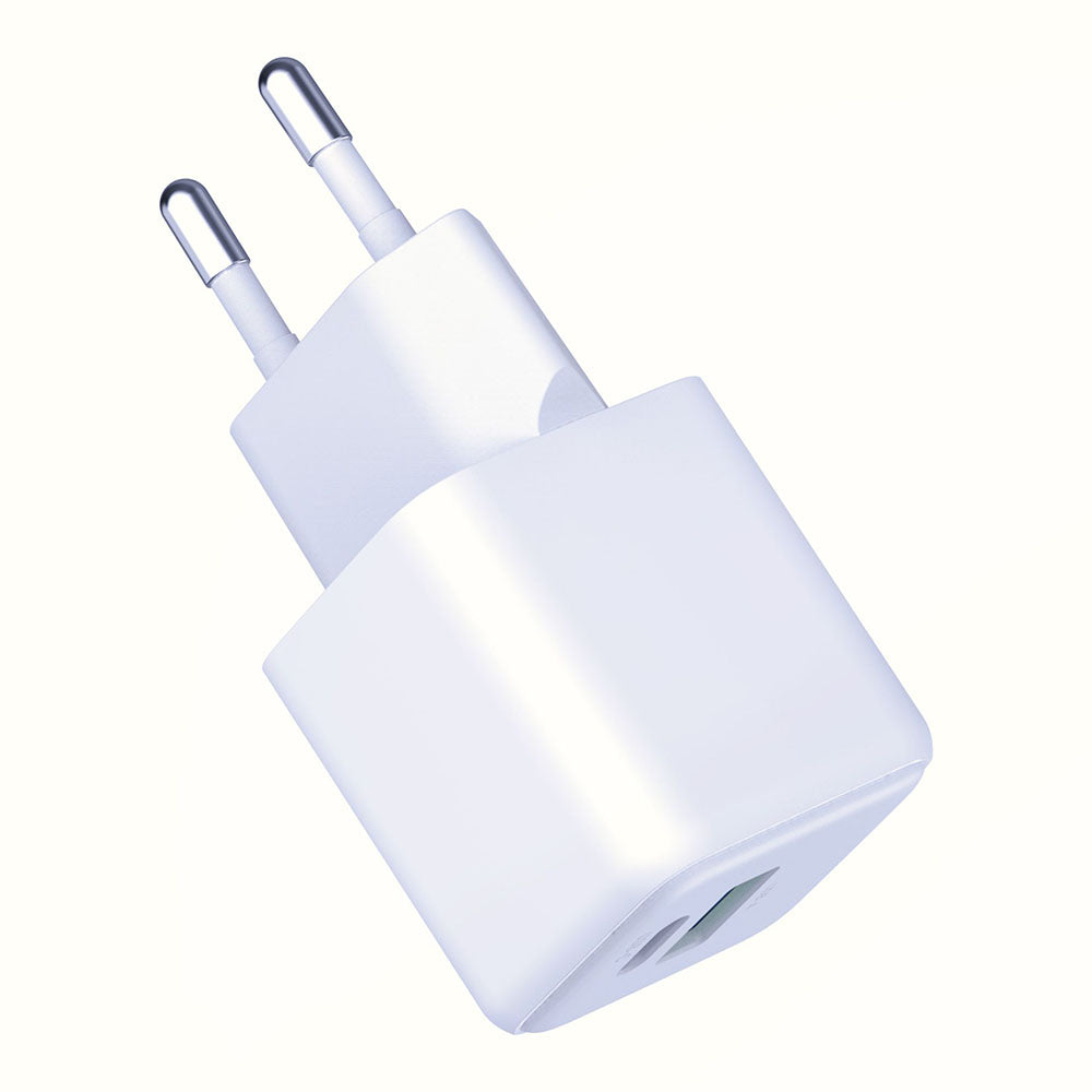 3MK Hyper Network Charger, 20W, 3A, 1 x USB-A - 1 x USB-C, White