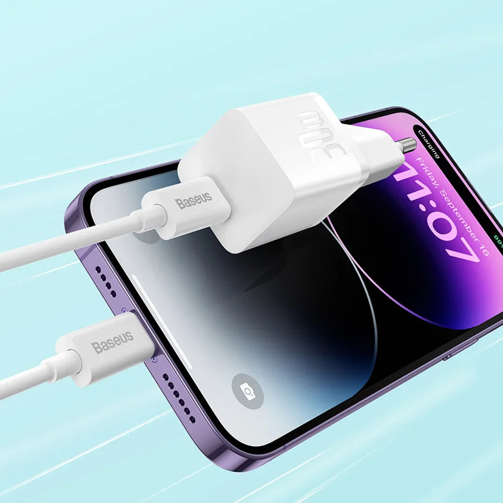 Baseus GaN5S USB-C Cable Network Charger GaN5S, 30W, 3A, 1 x USB-C, White P1011090902213-00