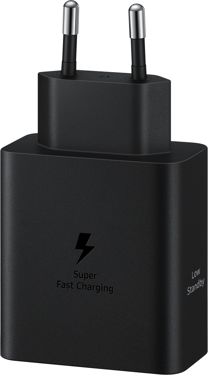 Samsung Network Charger with USB-C Cable, 50W, 3A, 2 x USB-C, Black EP-T5020XBEGEU