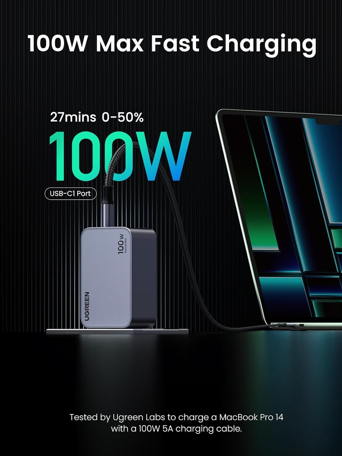 UGREEN X757 Nexode Pro USB-C Cable Network Charger UGREEN X757 Nexode Pro, 100W, 3A, 1 x USB-A - 2 x USB-C, Grey