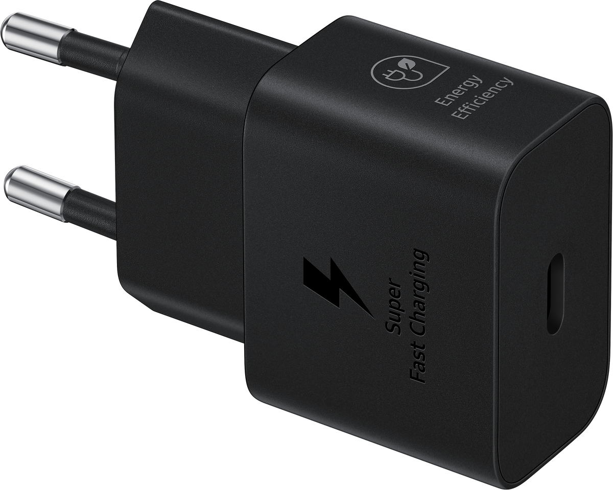 Samsung USB-C Cable Network Charger Samsung, 25W, 3A, 1 x USB-C, Black EP-T2510XBEGEU
