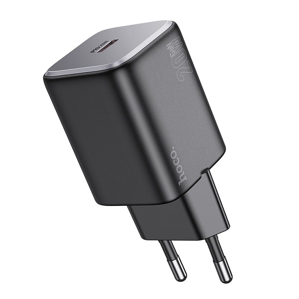 HOCO N40 Network Charger, 20W, 3A, 1 x USB-C, Black