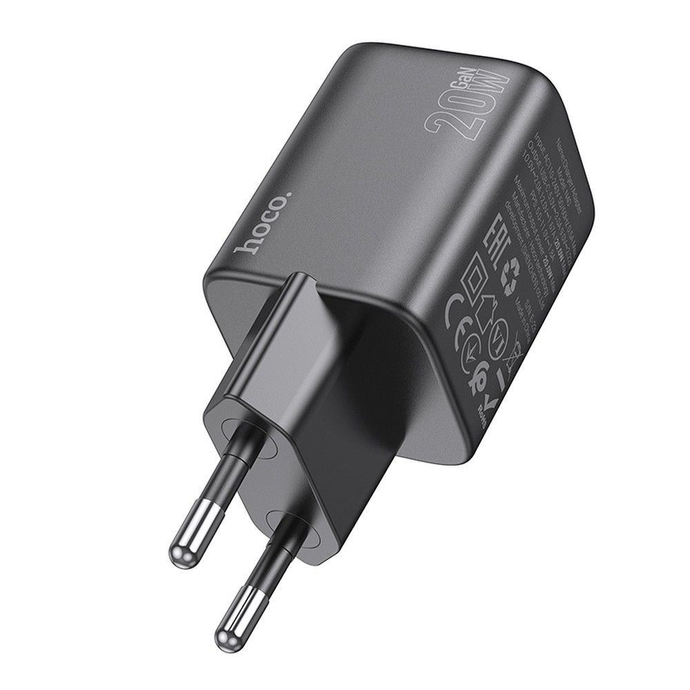 HOCO N40 Network Charger, 20W, 3A, 1 x USB-C, Black