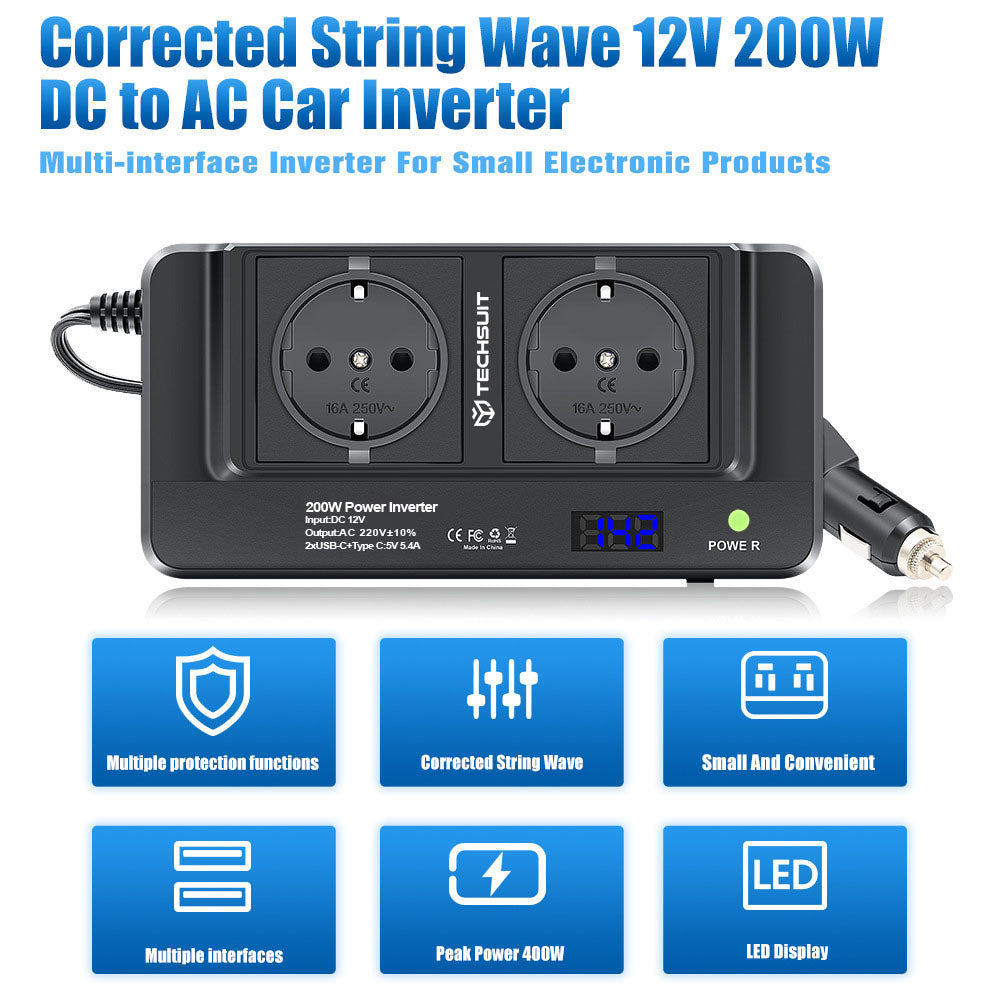 Auto Electric Inverter Techsuit PowerDriveX, 200W