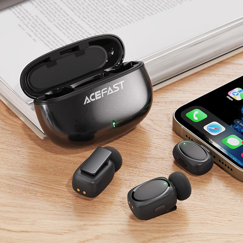 Acefast R2 Lavalier, USB-C, Set of 2 pieces, Black