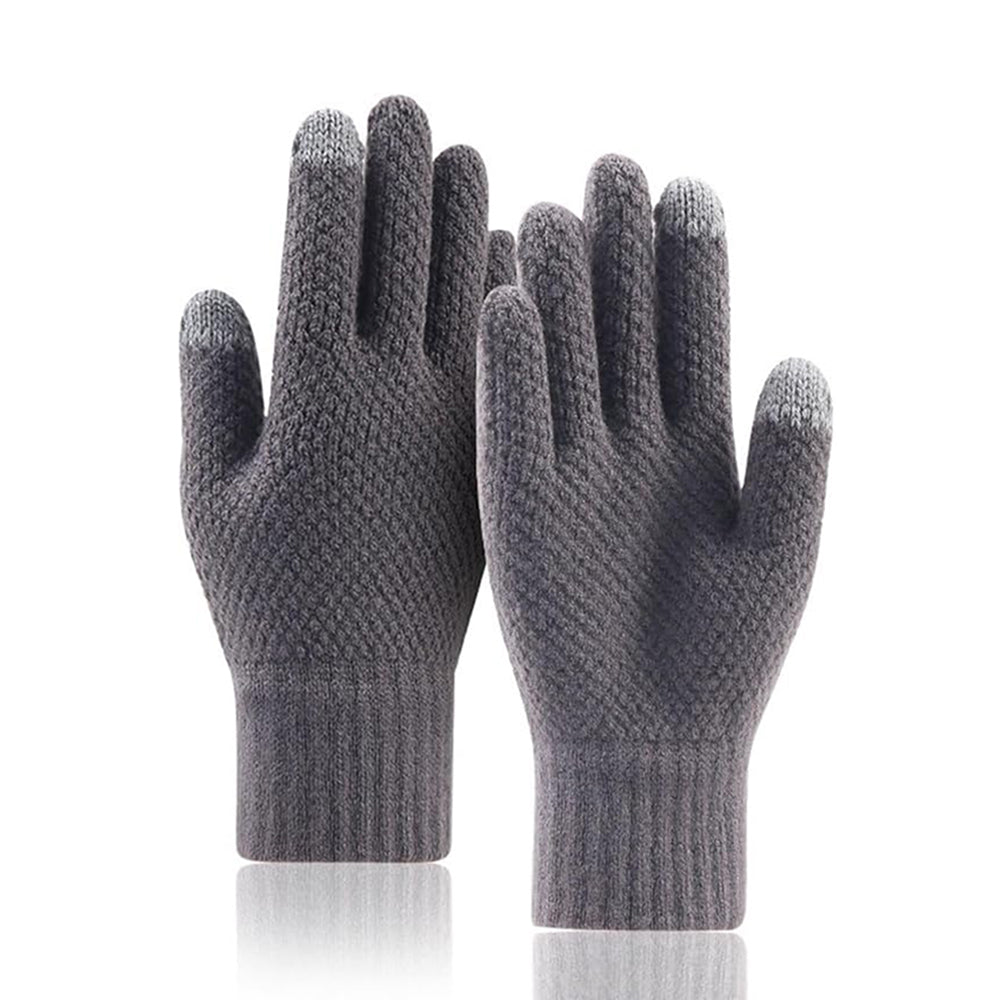 Techsuit Men's Winter Touchscreen Gloves ST0013, Size 22cm, Gray