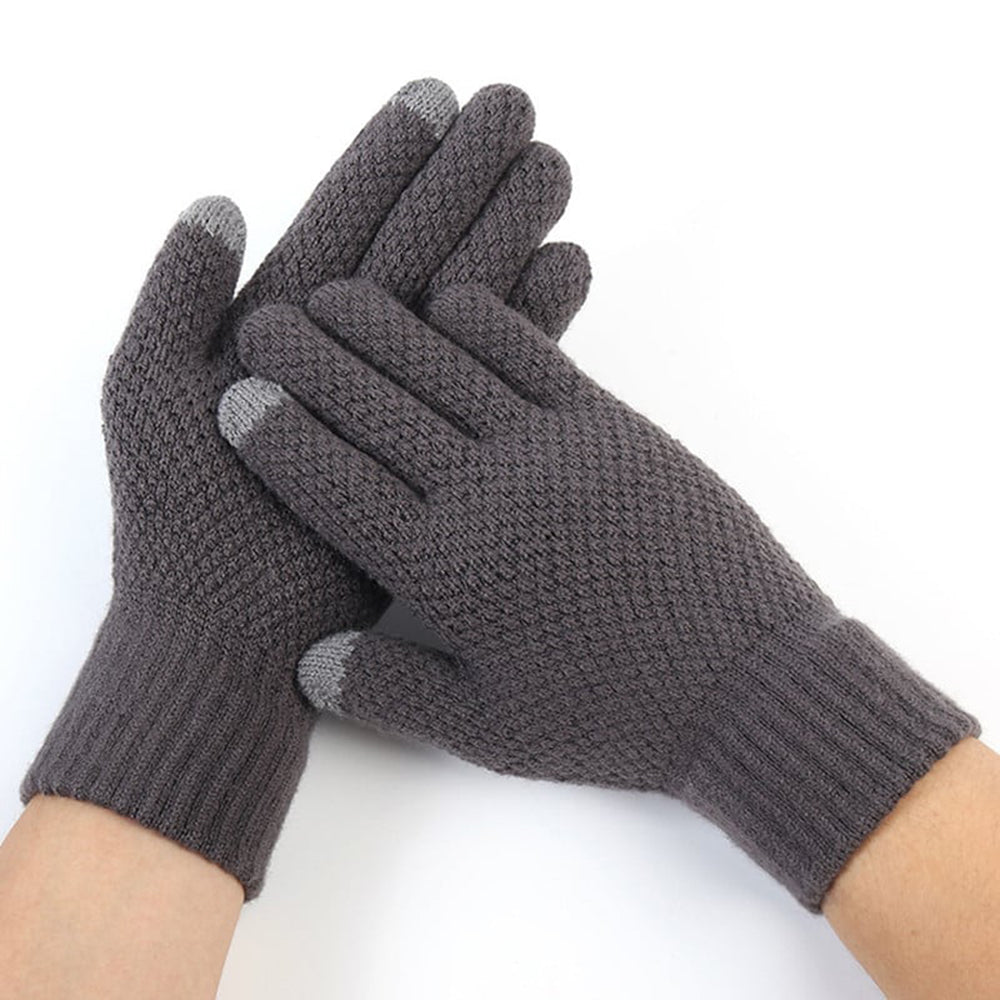 Techsuit Men's Winter Touchscreen Gloves ST0013, Size 22cm, Gray