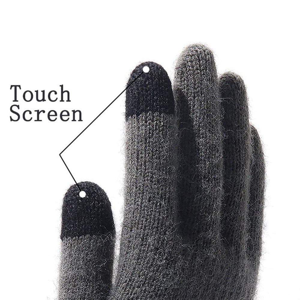 Techsuit Men's Winter Touchscreen Gloves ST0013, Size 22cm, Brown