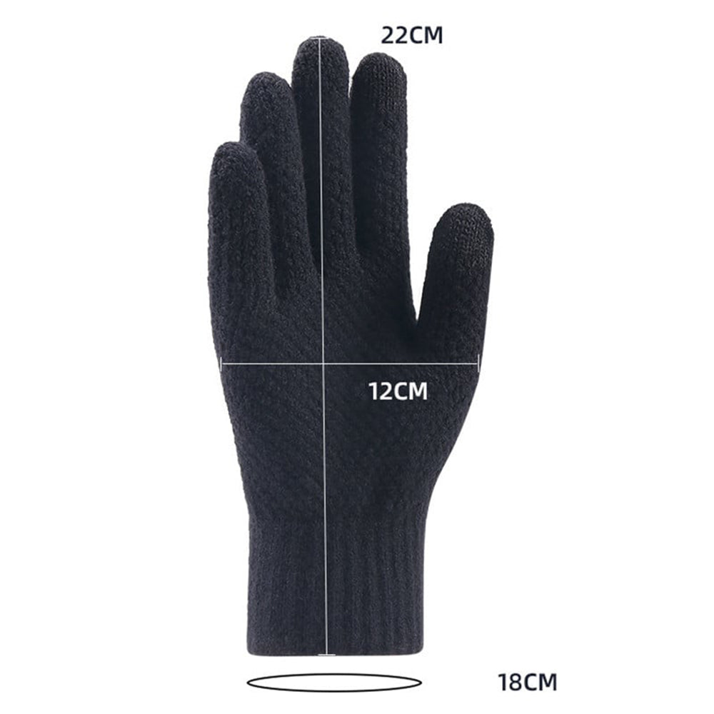 Techsuit Men's Winter Touchscreen Gloves ST0013, Size 22cm, Brown