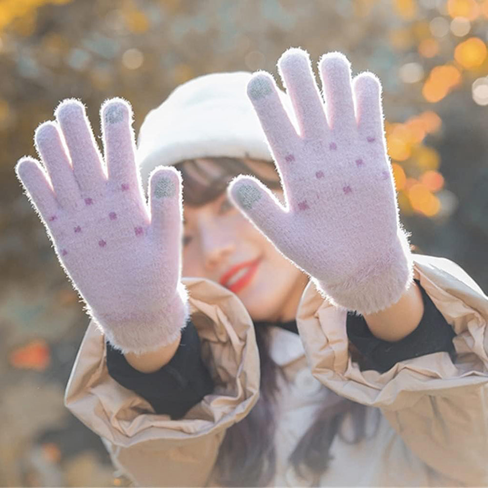Techsuit Women's Winter Touchscreen Gloves ST0011, Size 17cm, Beige