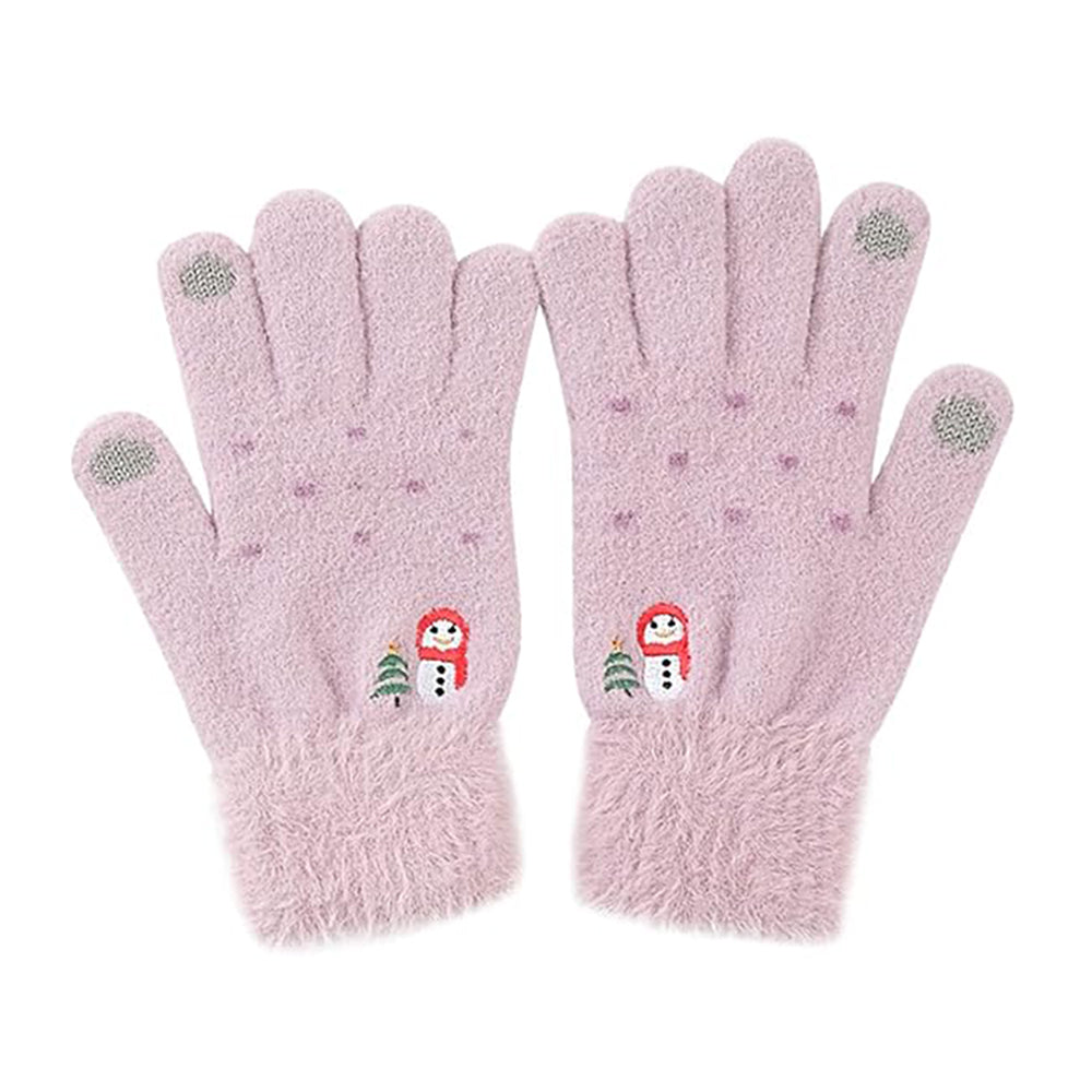 Techsuit Women's Winter Touchscreen Gloves ST0011, Size 17cm, Purple