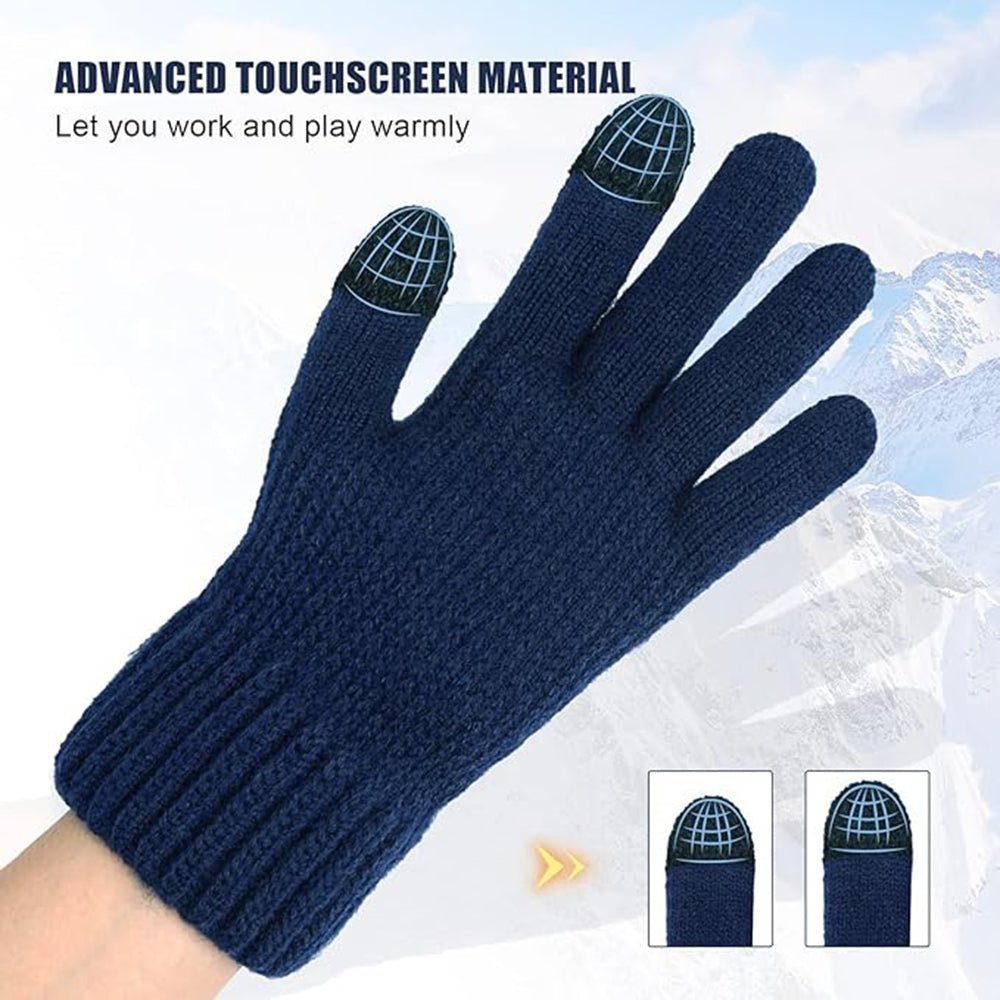 Unisex Winter Touchscreen Gloves Techsuit ST0012, Size 22cm, Light Gray