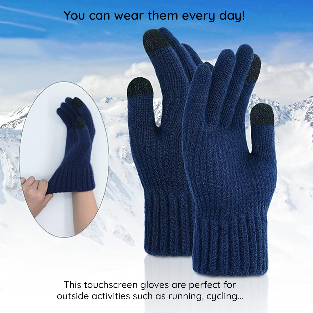 Unisex Winter Touchscreen Gloves Techsuit ST0012, Size 22cm, Light Gray